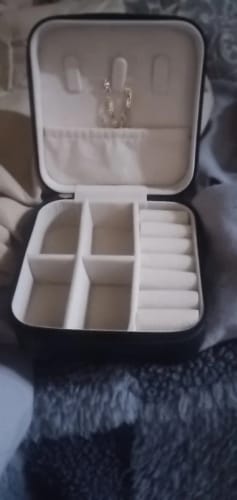 Customer photo review of Small Jewelry Box – Macaroon Style Travel Case for Studs & Rings