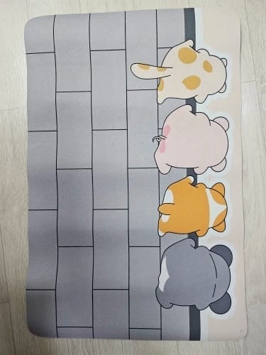 Customer photo review of Cartoon Bathroom Mat - Playful Soft Foot Mat