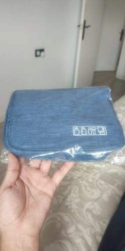 Customer photo review of Men's Toiletry Bag – Waterproof Hanging Travel Wash Pouch