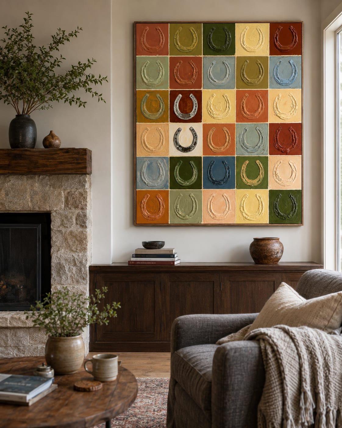 Customer photo review of Lucky Grid-Colorful Horseshoe Painting