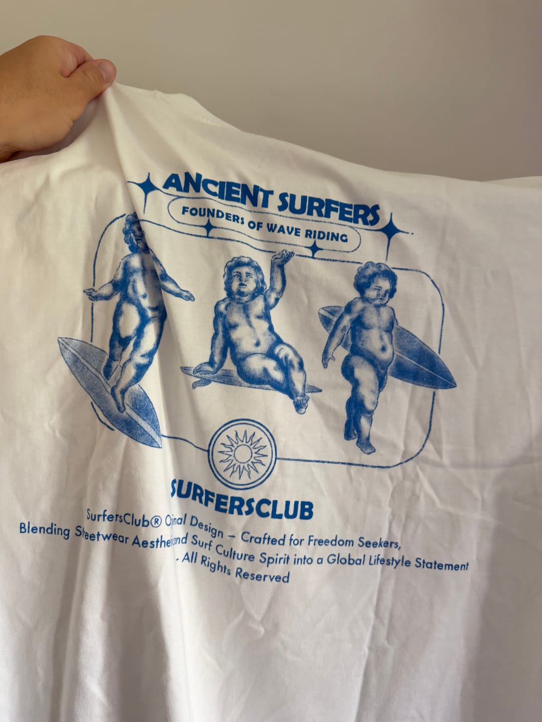 Customer photo review of Ancient Surfers — Oversized Tee