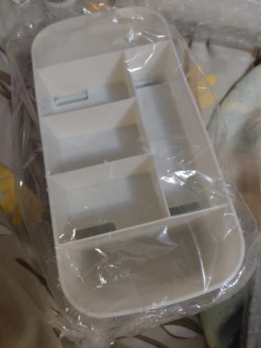 Customer photo review of Makeup Organizer with Drawer – Acrylic Brush and Lipstick Holder