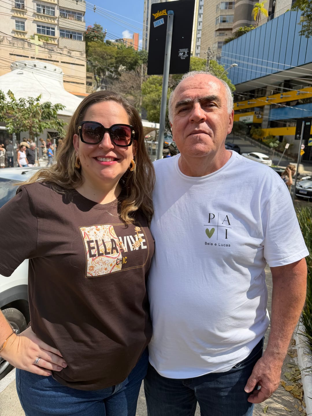 Customer photo review of Camiseta Personalizada PAI MINIMALISTA - 100% Algodão