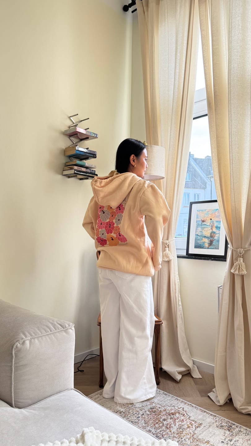 Customer photo review of Christianartworkshop Harvest Grace in Every Pumpkin Fleece Lined Polyester Hoodie
