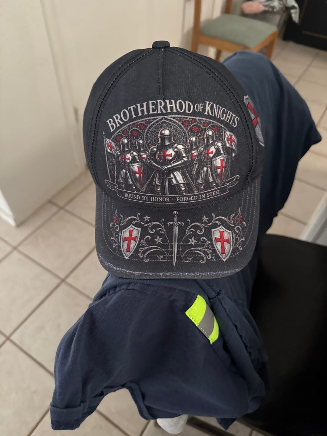 Customer photo review of ⚔️ Bound By Honor Forged In Steel – Knights Templar Cap
