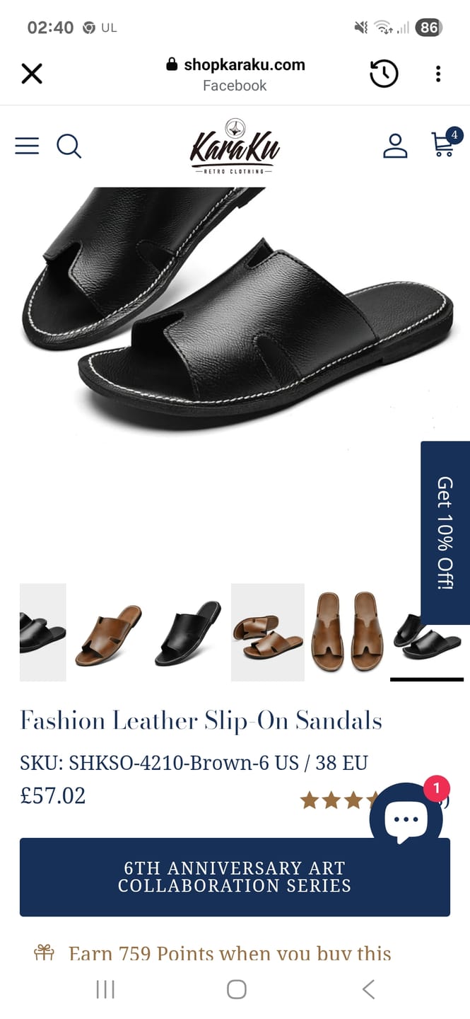 Customer photo review of Fashion Leather Slip-On Sandals