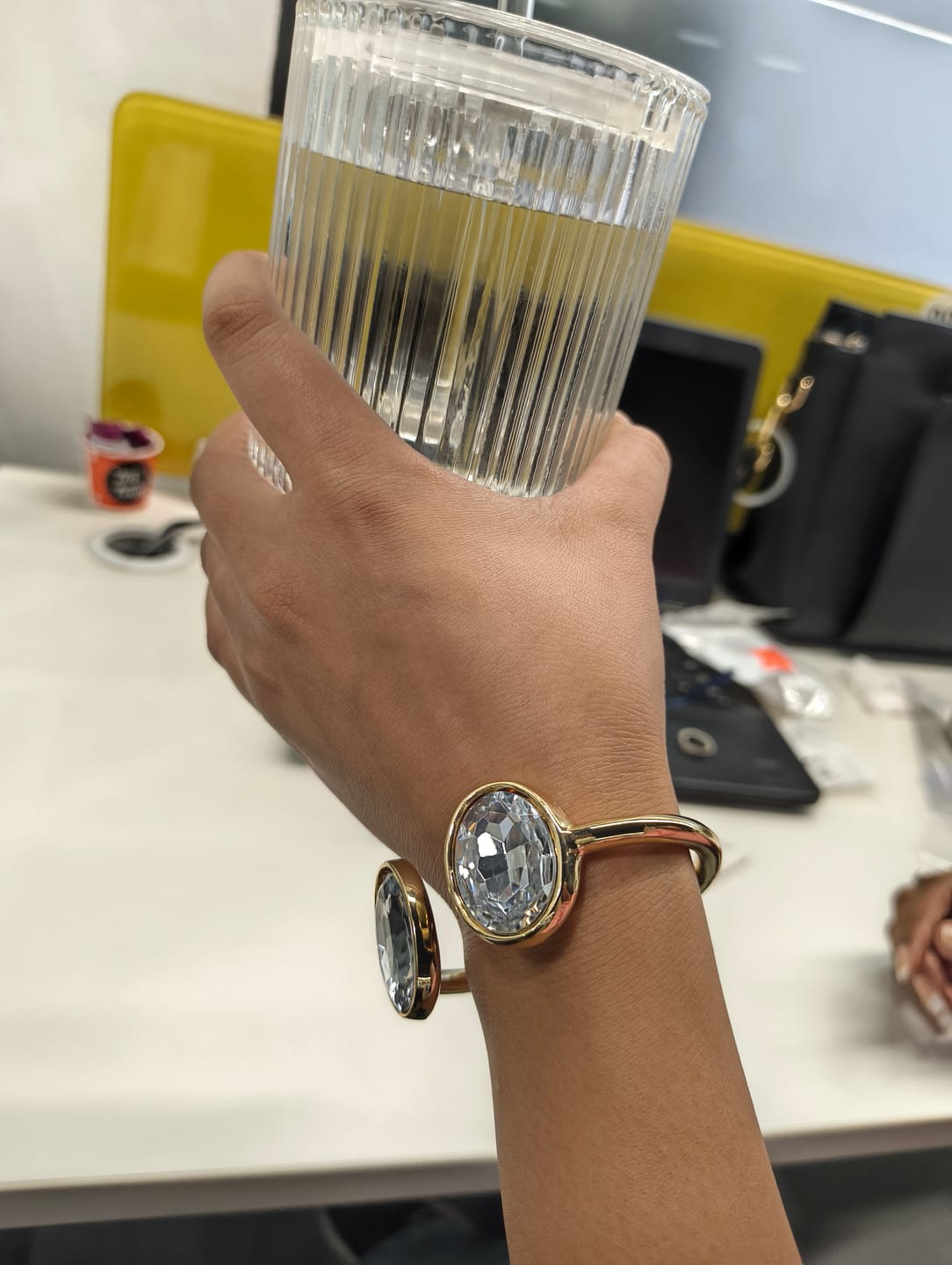 Customer photo review of 18K Gold Plated Infinity Cushion Anti-Tarnish Waterproof Ring