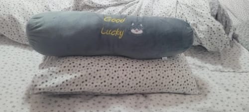 Customer photo review of Long Bolster Pillow – Rectangular Pregnancy Support Cushion for Side Sleepers
