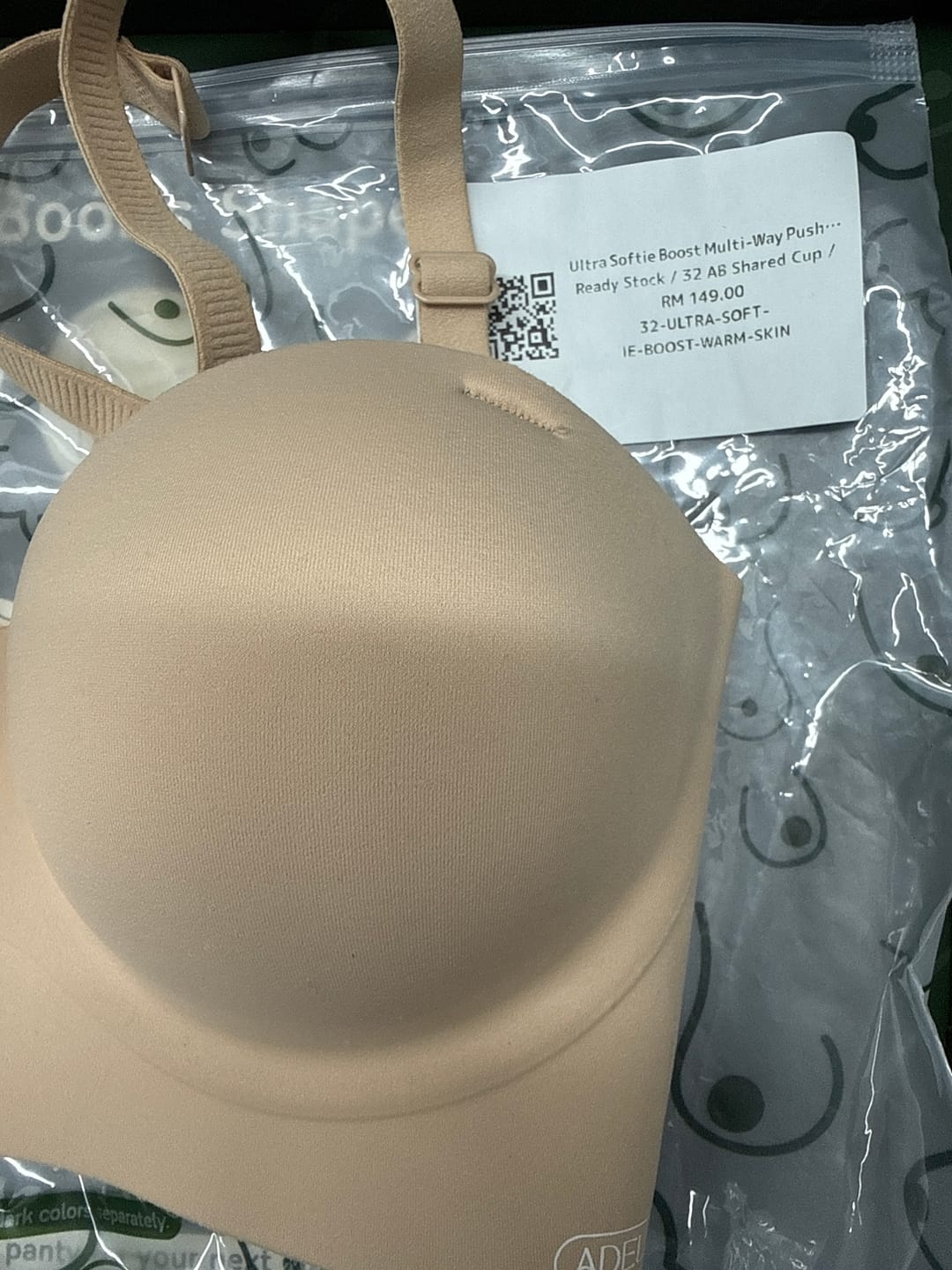 Customer photo review of Daily Softie Boost Multi-Way Push Up Bra In Warm Skin - Size 32AB-38AB