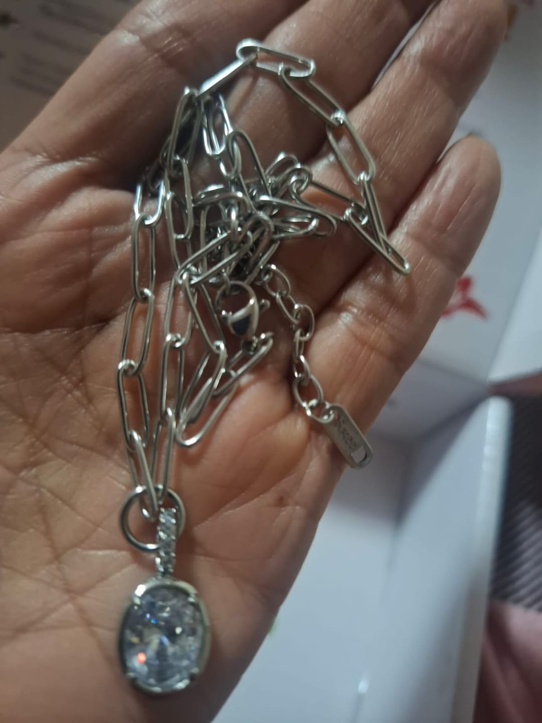 Customer photo review of Collar Quimera Plata + Zirconia