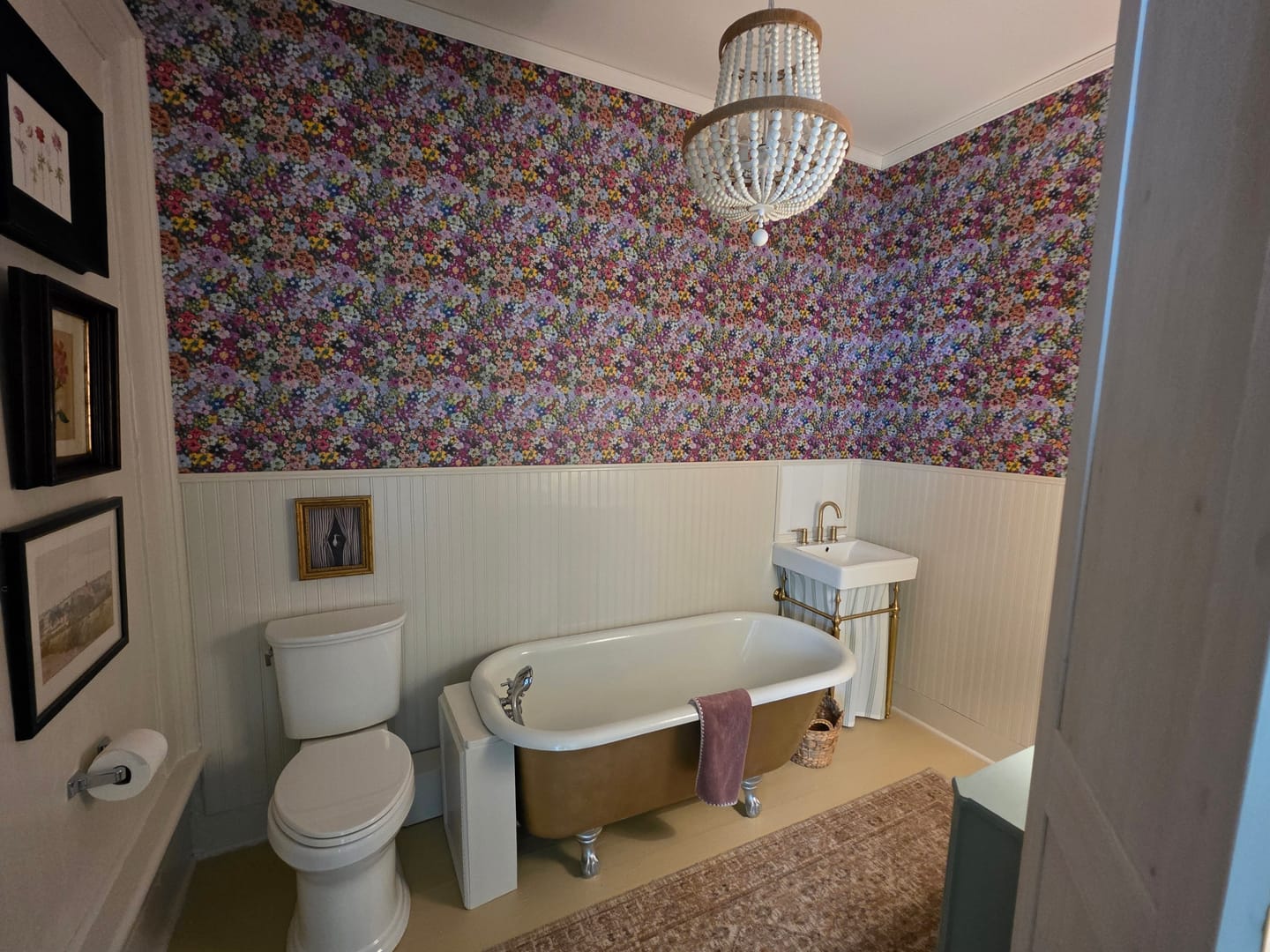 Customer photo review of Eurydice - Painted Bright Colourful Floral Pattern Wallpaper Mural