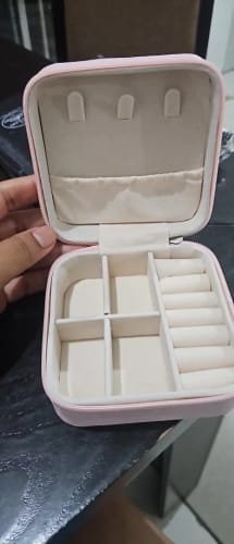 Customer photo review of Small Jewelry Box – Macaroon Style Travel Case for Studs & Rings