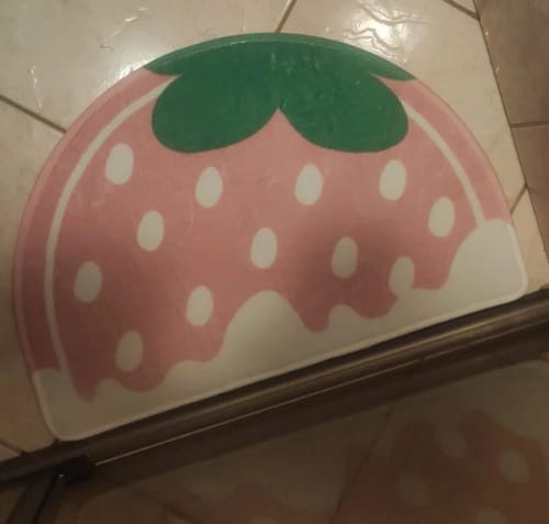 Customer photo review of Floral Floor Mat - Soft Absorbent Non-Slip Pad