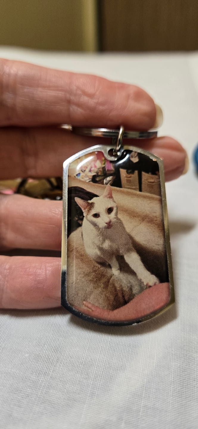 Customer photo review of Personalized Pet Keychain