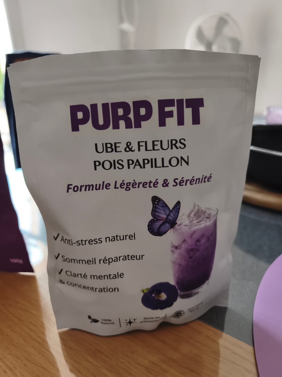 Customer photo review of PURPFIT® Ube & Fleurs de Pois Papillon - Sérénité • Drainage • Sommeil