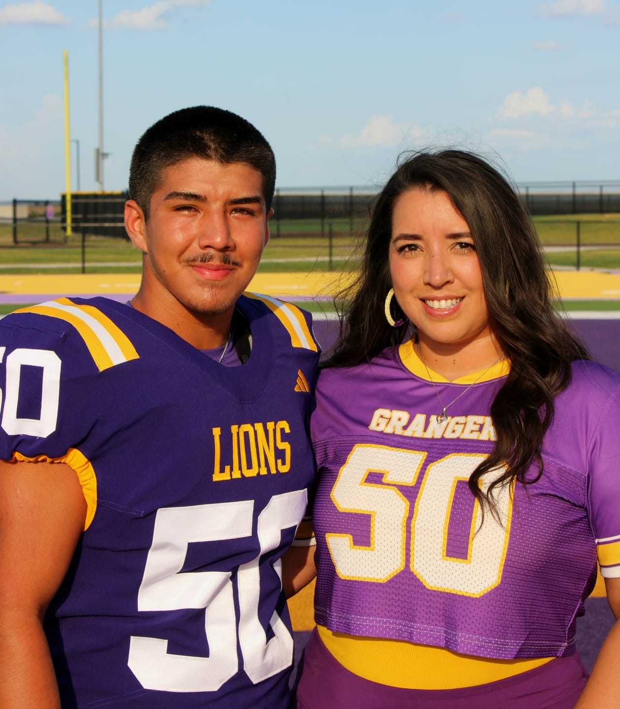 Customer photo review of Custom Women's Crop Football Jersey Purple and Yellow - Design Your Own