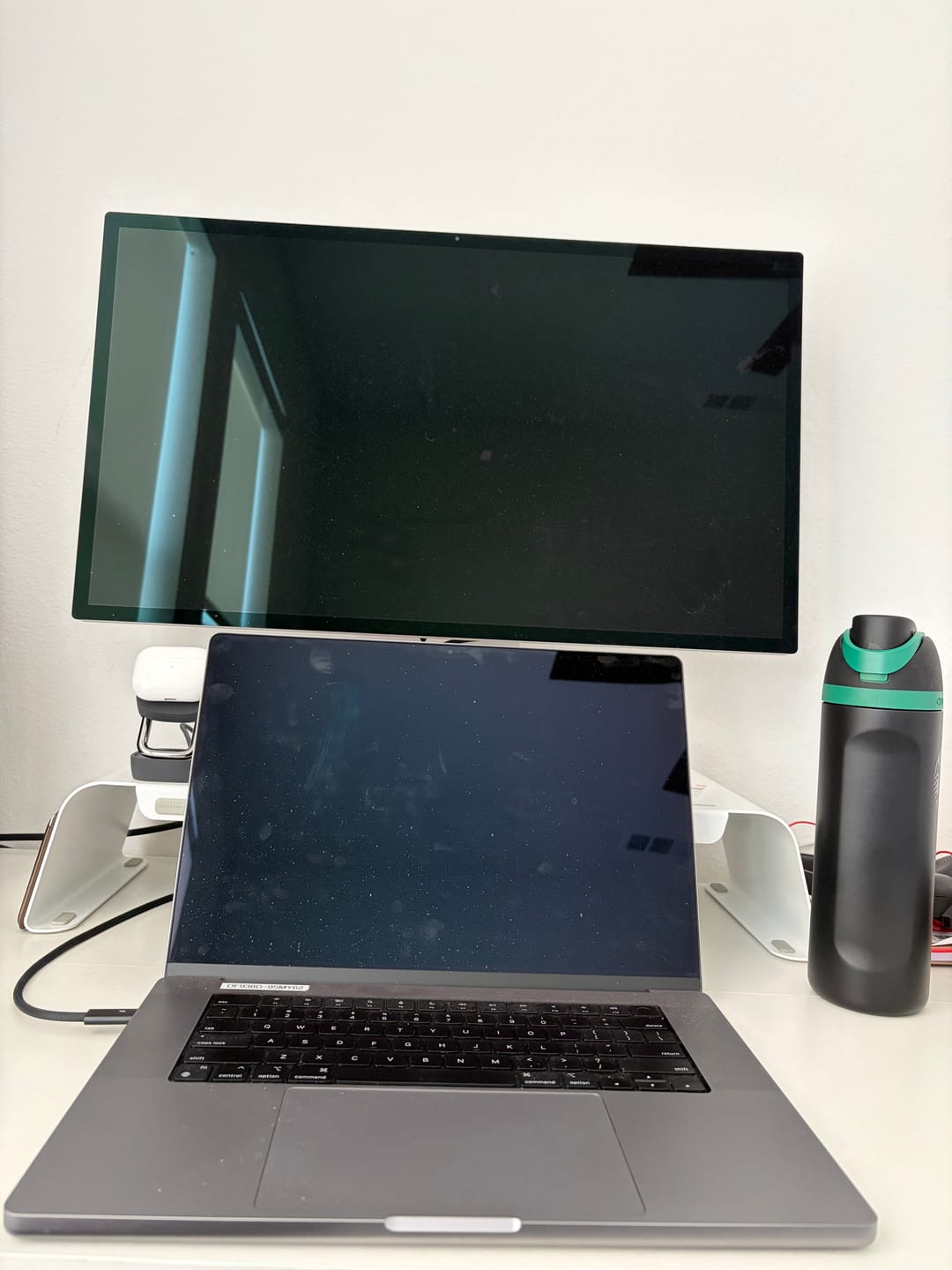 Customer photo review of Raise® Monitor Stand - USA-Made, Lifetime Warranty, Eco-Friendly Desk Shelf
