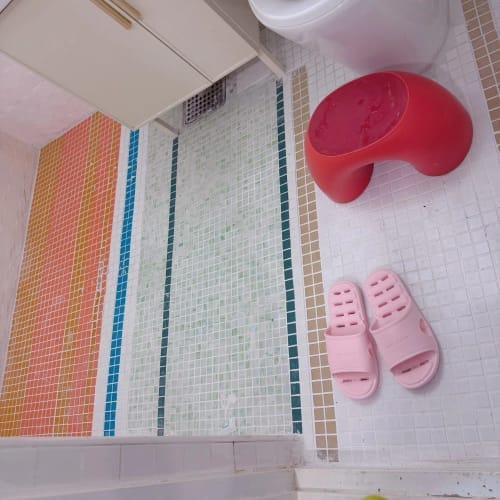 Customer photo review of Kids Step Stool - Rainbow Safety Footstool