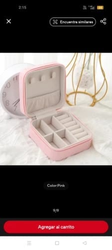 Customer photo review of Small Jewelry Box – Macaroon Style Travel Case for Studs & Rings
