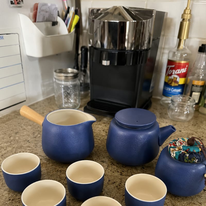 Customer photo review of Renji Black Pottery Travel Tea Set