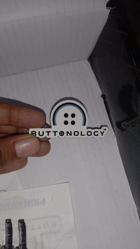 Customer photo review of Customized Magnetic Badge | Wear Your Brand