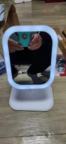 Customer photo review of LED Vanity Mirror – Touch Control Desktop Dressing Mirror