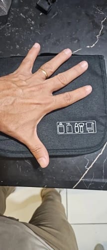 Customer photo review of Men's Toiletry Bag – Waterproof Hanging Travel Wash Pouch