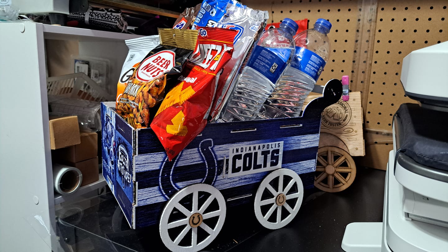 Customer photo review of Personalized Beer Wagon Laser Cut SVG