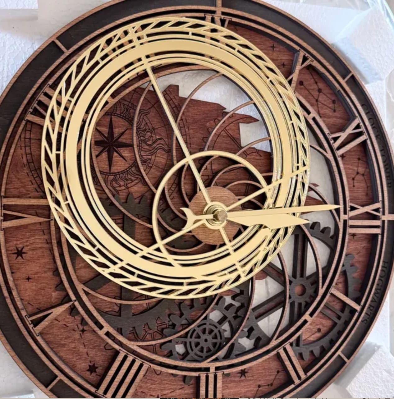 Customer photo review of HANDCRAFTED HOGWARTS™ CLOCK TOWER 3D WALL CLOCK - OFFICIALLY LICENSED - HARRY POTTER