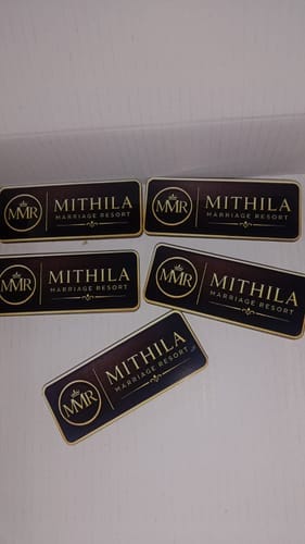 Customer photo review of Customized Magnetic Badge | Wear Your Brand