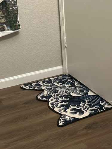 Customer photo review of Wave Pattern Floor Mat - Soft Anti-Slip Home Rug