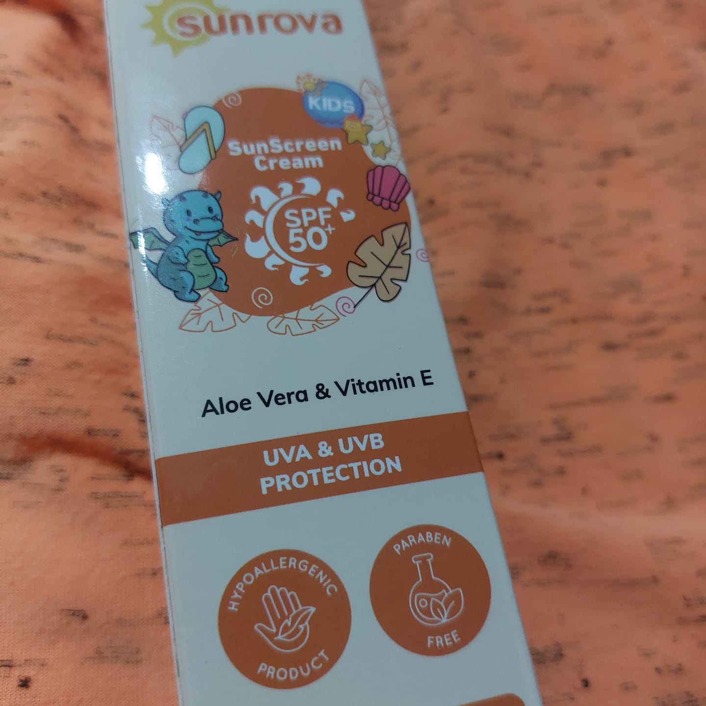 Customer photo review of Sunrova Sunscreen Baby & Kids SPF 50 with Aloe vera & Vitamin E  50ml