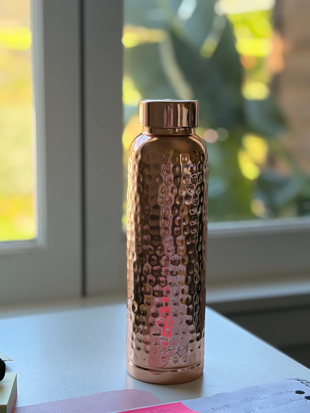 Customer photo review of Hammered Copper Gift Set - 2 Bottles & 2 Cups