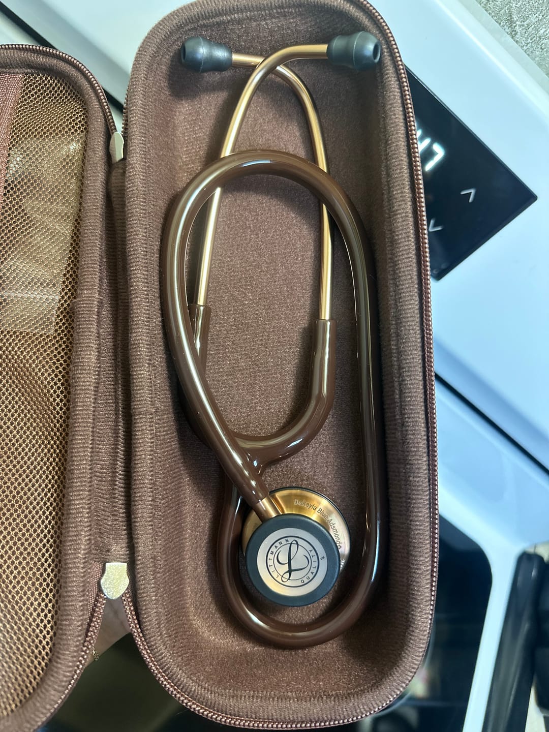 Customer photo review of Littmann Classic III Monitoring Stethoscope: Chocolate & Copper 5809