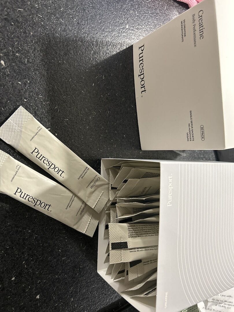 Customer photo review of Creatine Monohydrate (30 pack)
