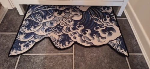 Customer photo review of Wave Pattern Floor Mat - Soft Anti-Slip Home Rug