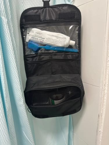 Customer photo review of Men's Toiletry Bag – Waterproof Hanging Travel Wash Pouch