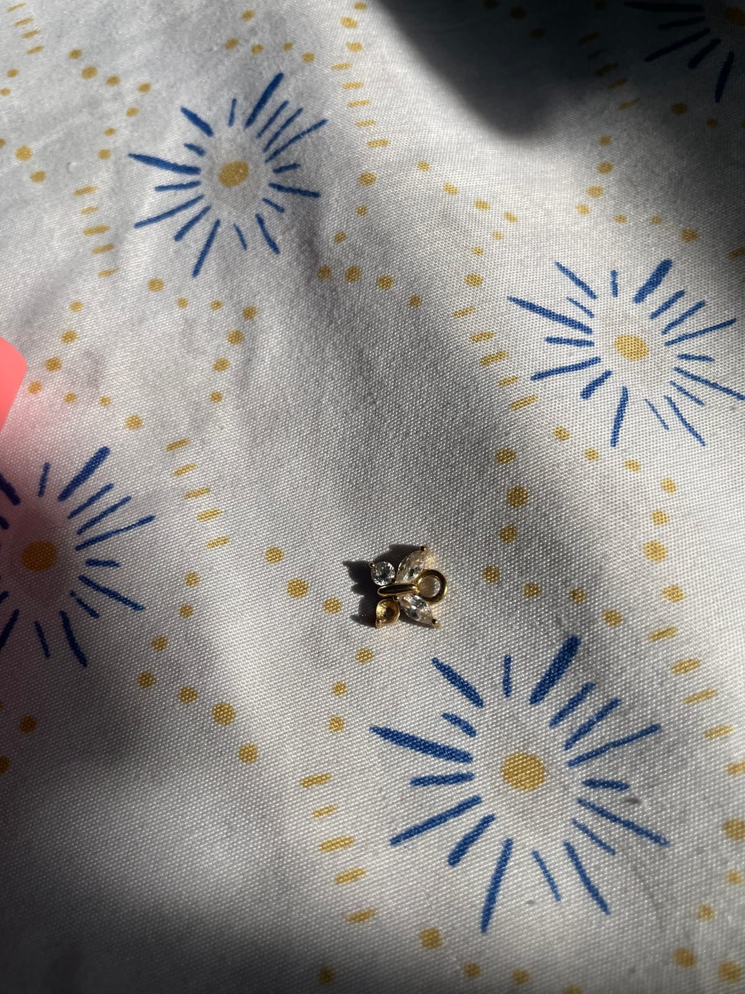 Customer photo review of Diamond Butterfly Charm