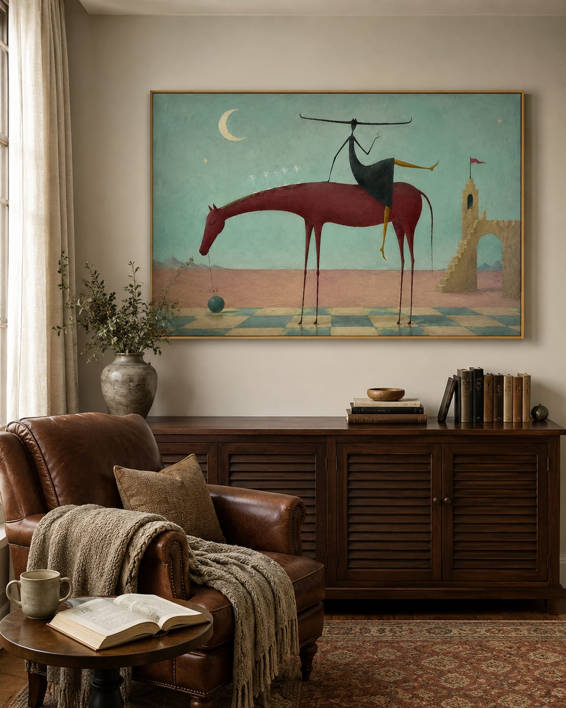 Customer photo review of Moonlit Rider-Horse Painting
