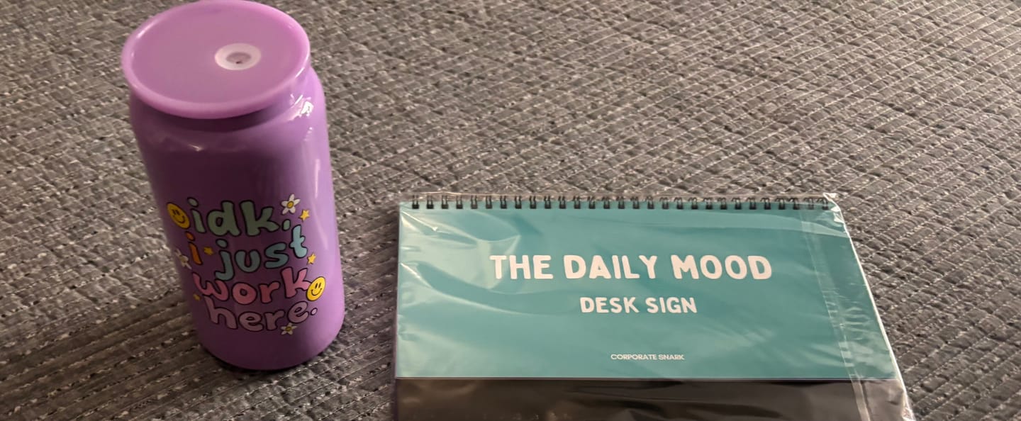 Customer photo review of IDK I Just Work Here Tumbler