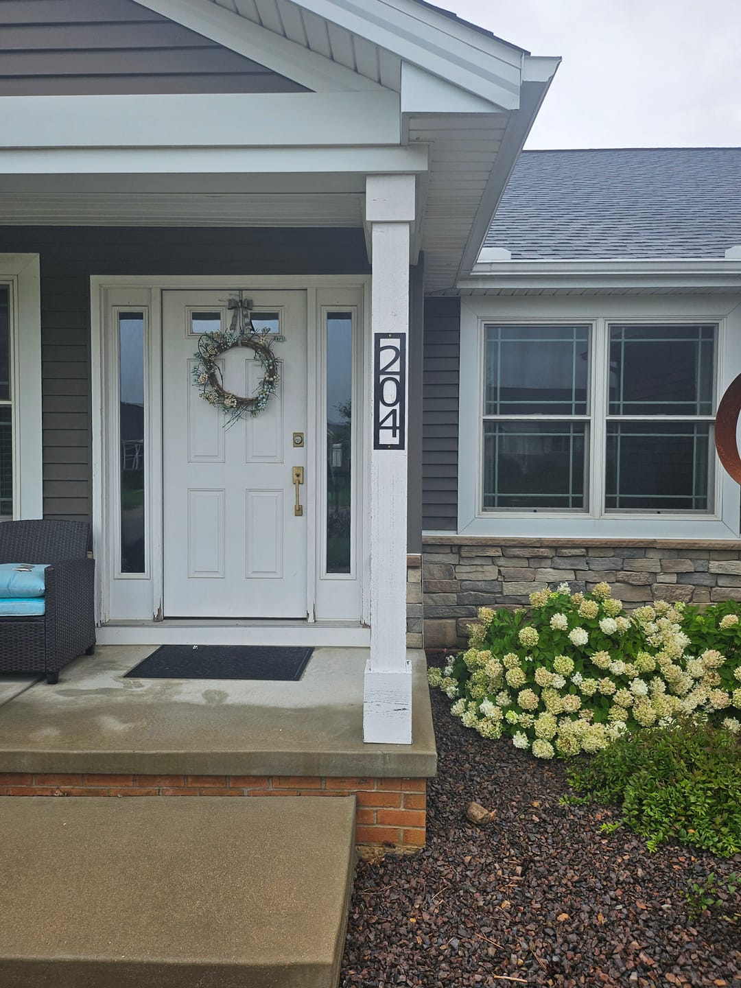 Customer photo review of Vertical Address Sign