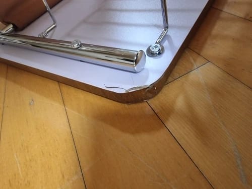 Customer photo review of Versatile Side Table – Wood Cart for Wine Racks & Books