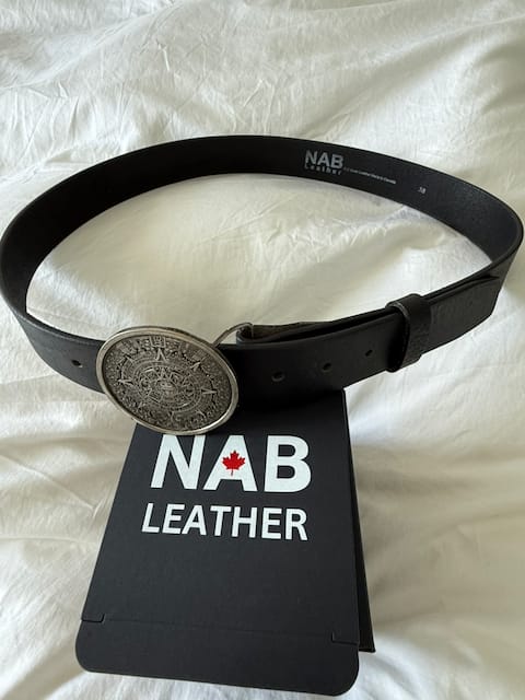 Customer photo review of The Long Haul Belt - Classic Black 100% Full-Grain Leather Belt