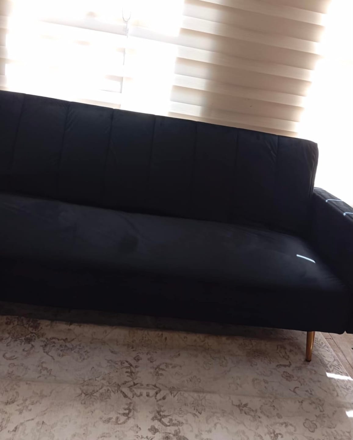 Customer photo review of Sofa Bed Convertible Velvet Lounge Recliner Couch Sleeper 3 Seater