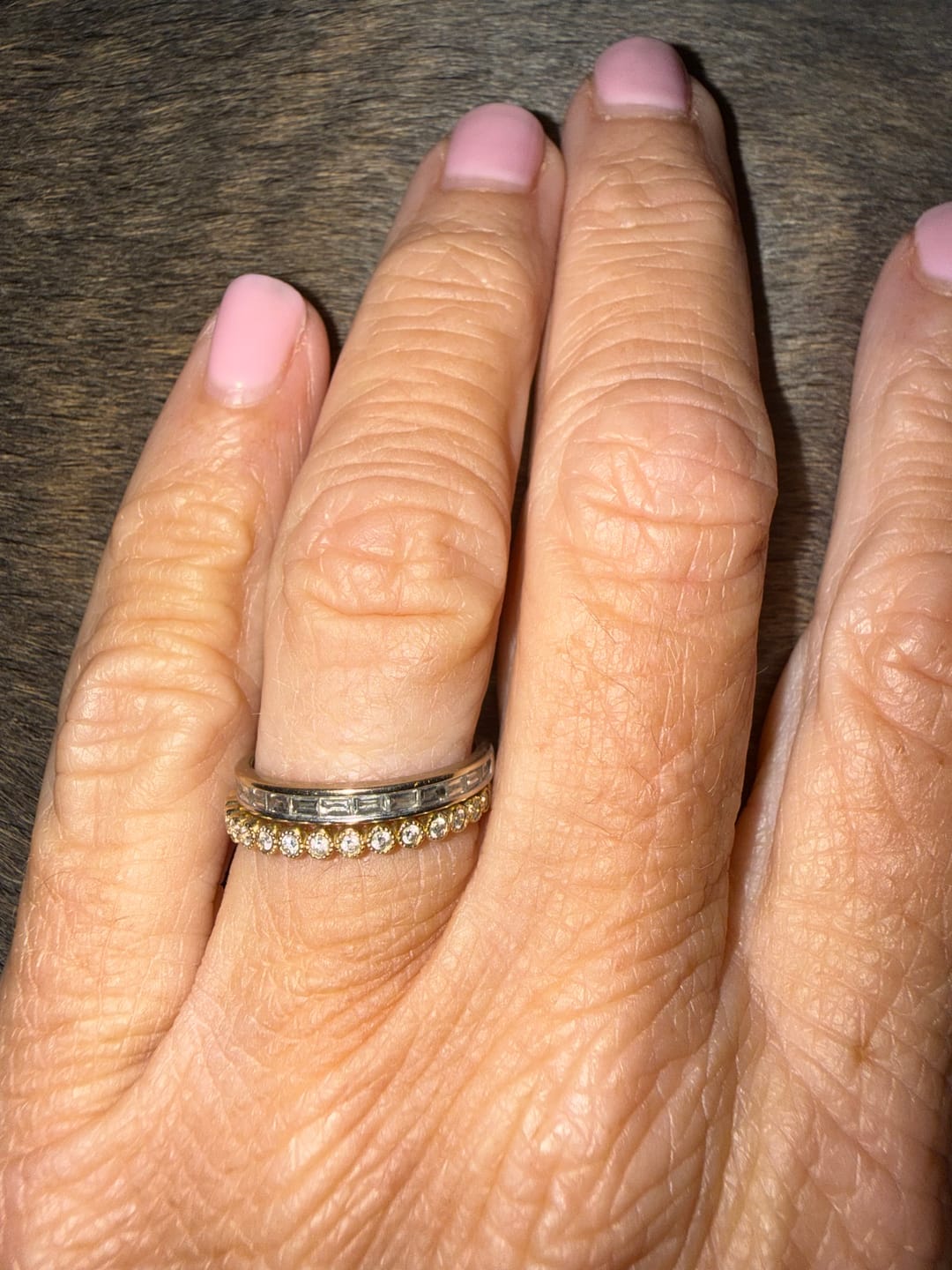 Customer photo review of Wedding Band Settings: K Gold & Platinum Pricing