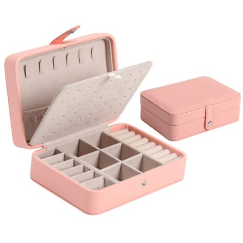 Customer photo review of Leather Jewelry Box – Ring and Earring Display Organizer