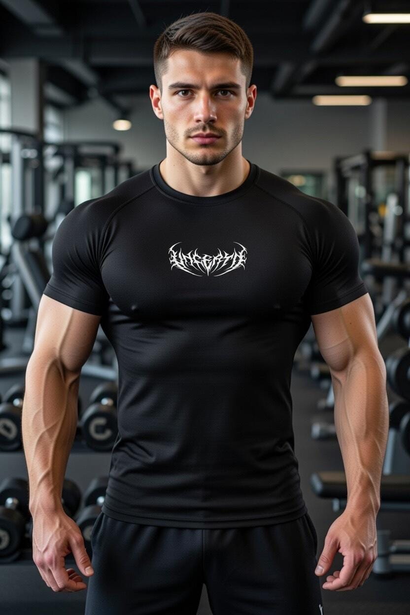 Customer photo review of UC046 Void Compression Tee - Black