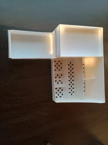 Customer photo review of Makeup Storage Drawer – Plastic Desktop Cosmetics Shelf
