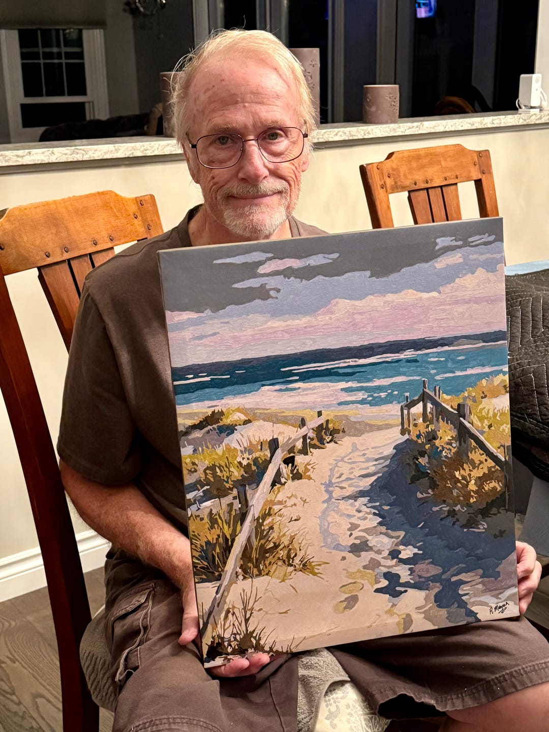 Customer photo review of Road to the Beach | Paint by Number