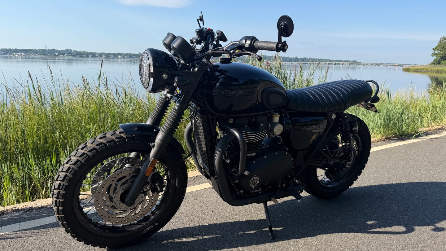Customer photo review of Brogue Moto 3" Convex Classic Bar-End Mirror – Fits 1" & 7/8" Handlebars